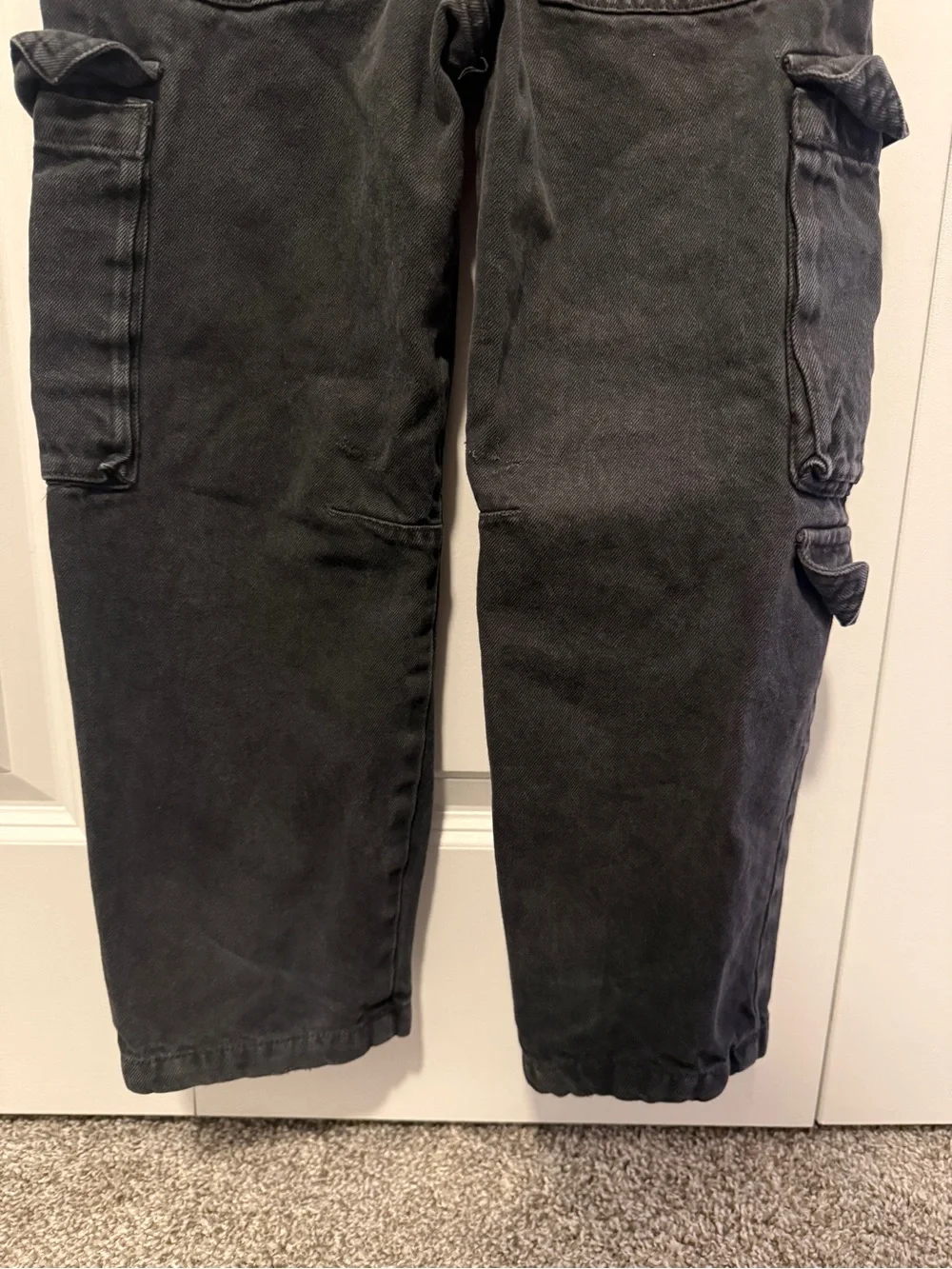 ZARA Boys Black Cargo Jeans